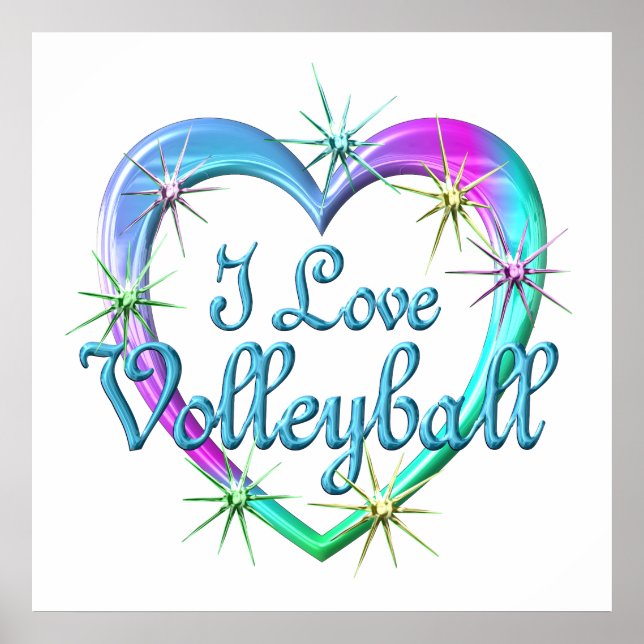 I Liebe Volleyball Poster (Vorne)