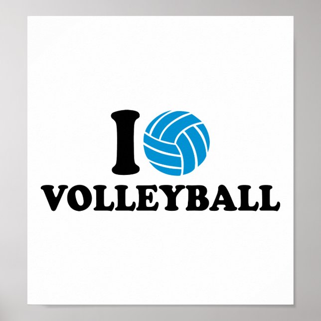 I Liebe Volleyball Poster (Vorne)