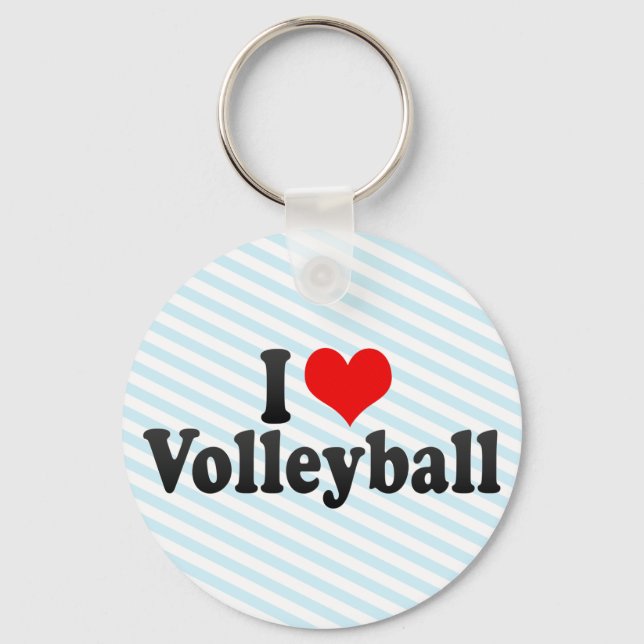 I Liebe Volleyball Schlüsselanhänger (Vorderseite)