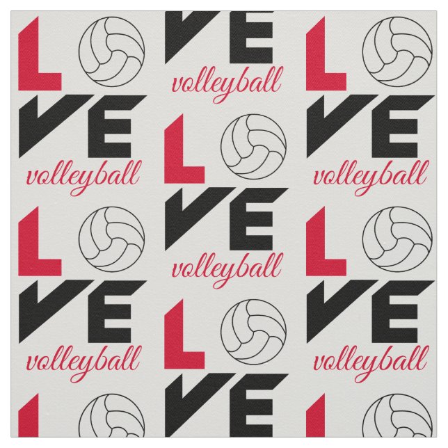 I Liebe Volleyball Stoff (Muster)