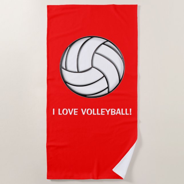 I Liebe-Volleyball! Strandtuch (Vorderseite)