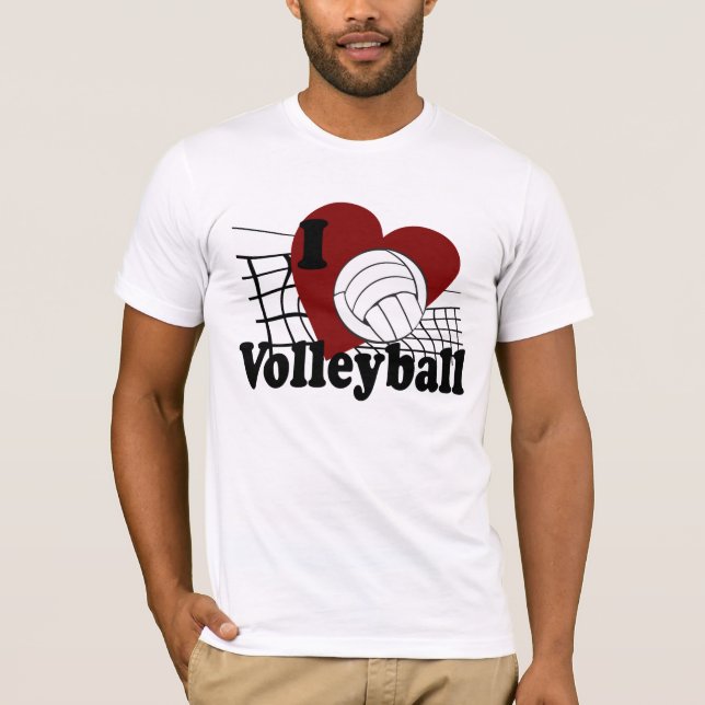 I Liebe Volleyball T-Shirt (Vorderseite)