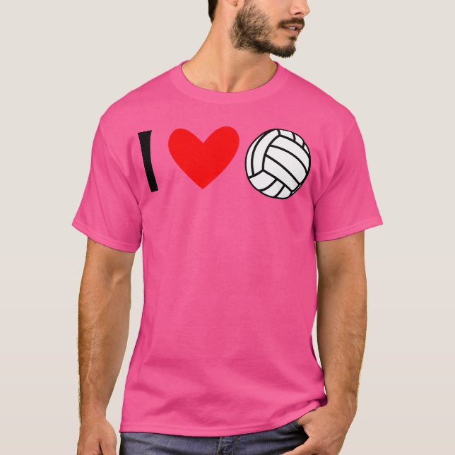 I Liebe Volleyball T-Shirt (Vorderseite)