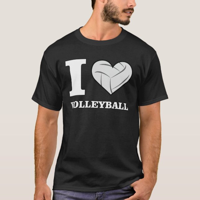 I Liebe Volleyball T-Shirt (Vorderseite)