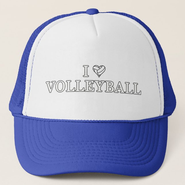 I Liebe Volleyball Truckerkappe (Vorderseite)
