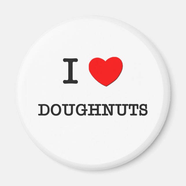 I Liebe VON DOUGHNUTS (Lebensmittel) Magnet (Vorne)