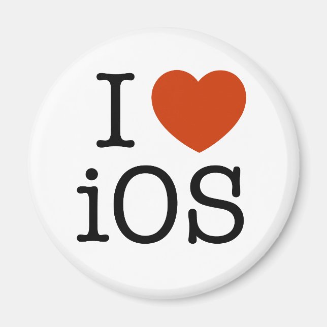 I Liebe von iOS - Schaltfläche Magnet (Vorne)