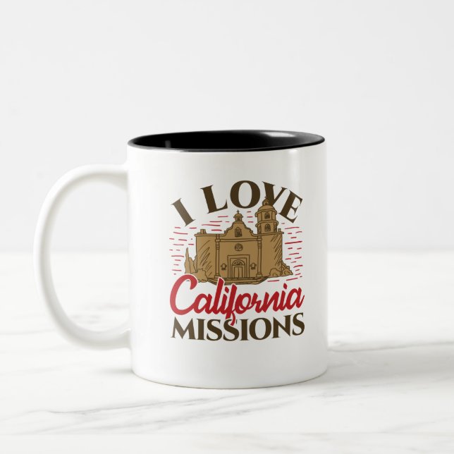 I Liebe von Kalifornien-Missionen Zweifarbige Tasse (Links)