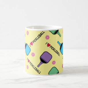I Liebe von Pickleballs auf melancholisch Kaffeetasse