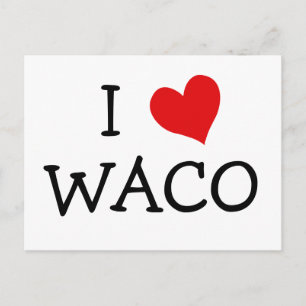 I Liebe Waco Postkarte