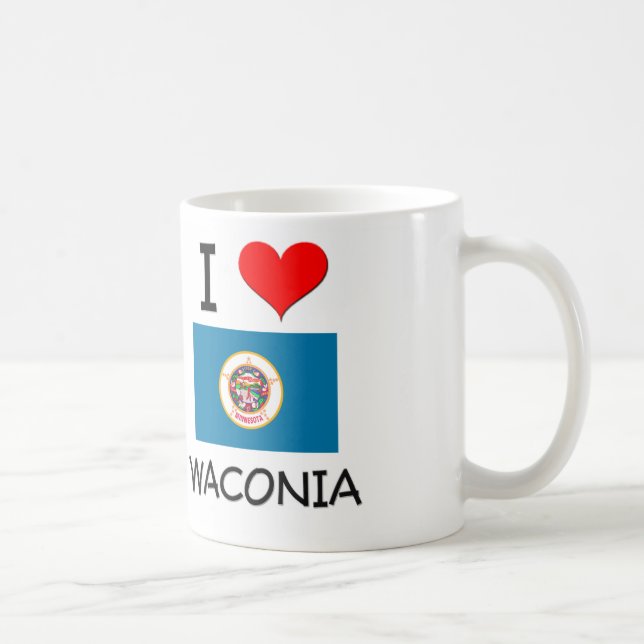 I Liebe Waconia Minnesota Tasse (Rechts)
