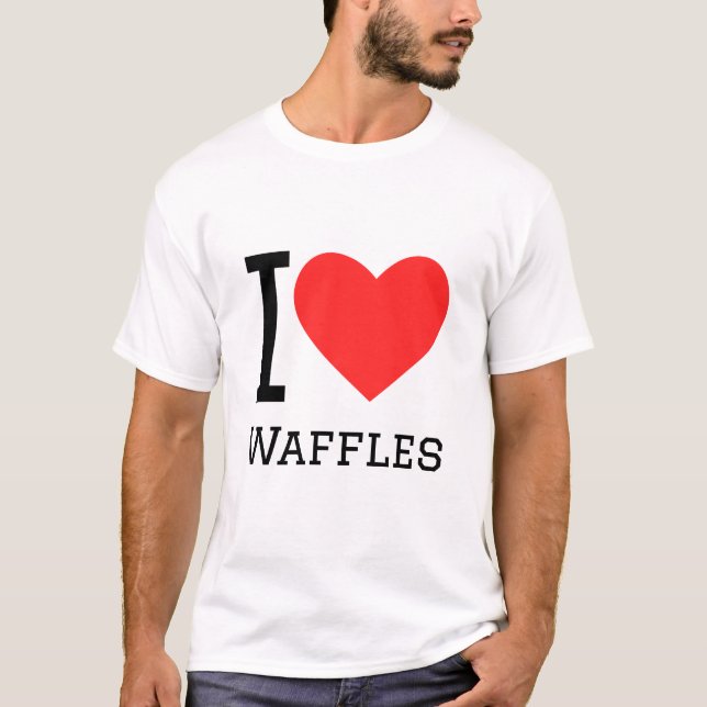 I Liebe Waffeln T-Shirt (Vorderseite)