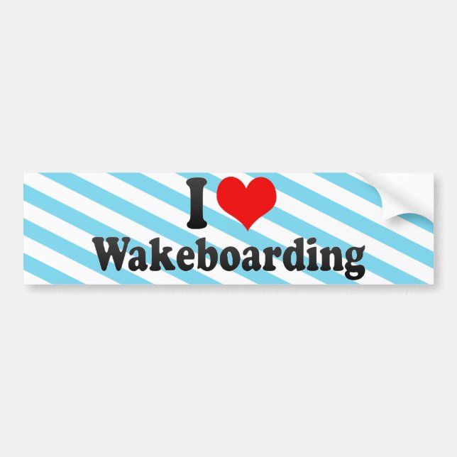 I Liebe Wakeboarding Autoaufkleber (Vorne)