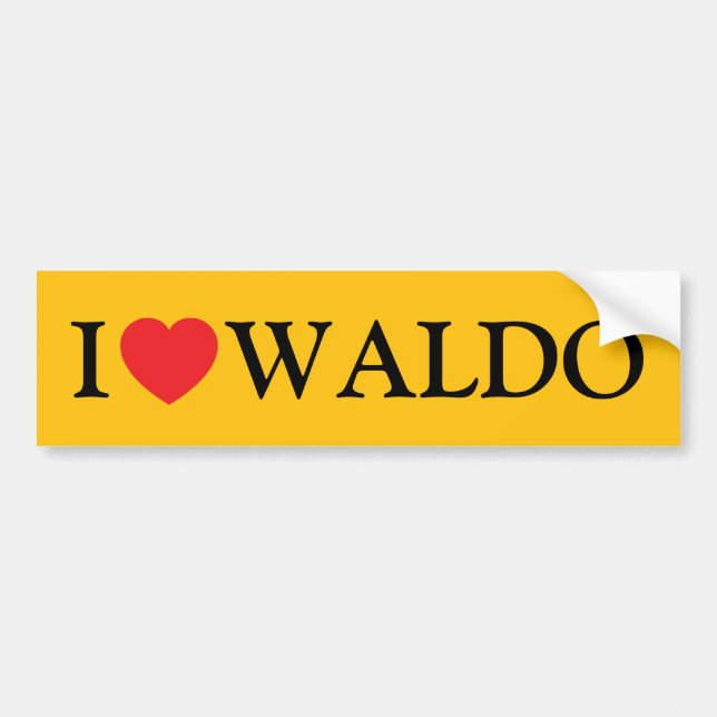 I Liebe Waldo Autoaufkleber (Vorne)