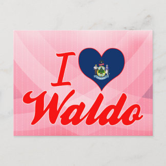 I Liebe Waldo, Maine Postkarte