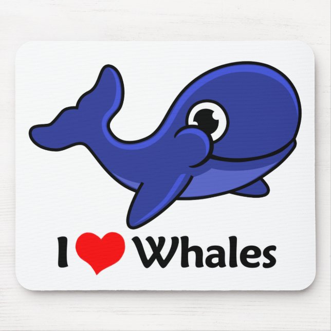 I Liebe-Wale Mousepad (Vorne)