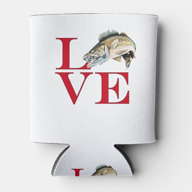 I Liebe Walleye Dosenkühler (Vorderseite)