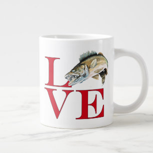 I Liebe Walleye Jumbo-Tasse