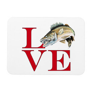I Liebe Walleye Magnet
