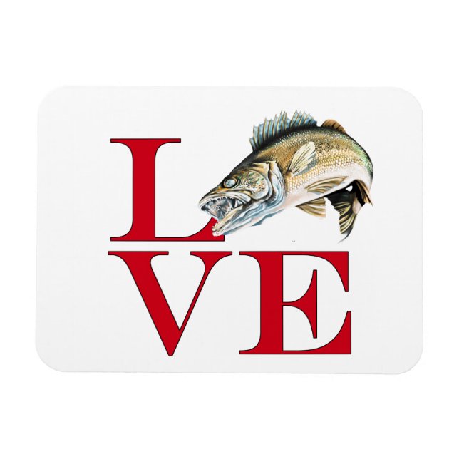 I Liebe Walleye Magnet