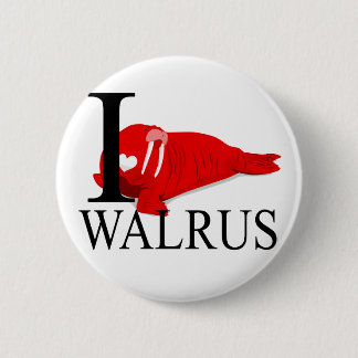 I Liebe-Walross-Knöpfe Button