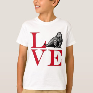 I Liebe-Walrosse - hellfarbiges T-Shirt