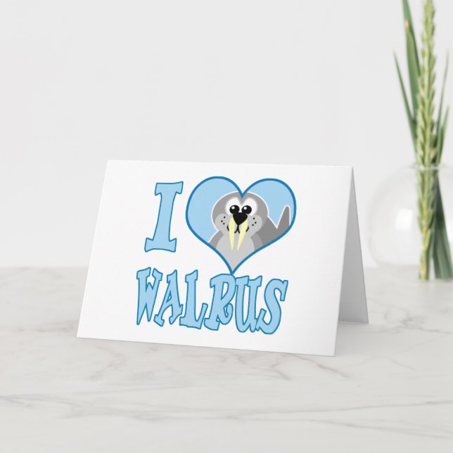 I Liebe Walrus Karte (Vorderseite)