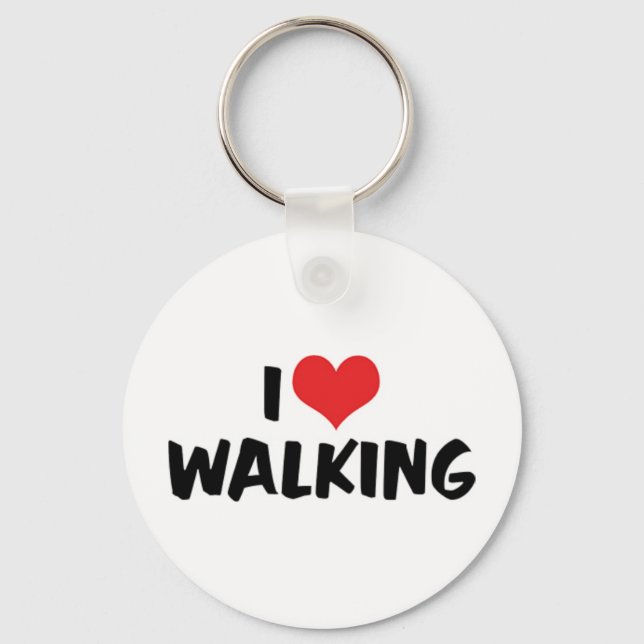 I Liebe Wandern Schlüsselanhänger (Vorderseite)