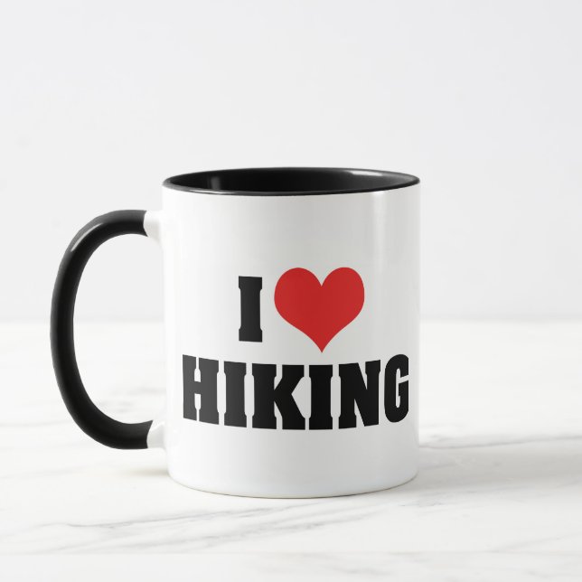 I Liebe Wandern Tasse (Links)