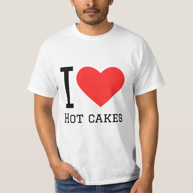 I Liebe warme Kuchen T-Shirt (Vorderseite)