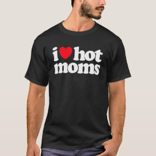 I Liebe Warme Mamas Rotes Herz Liebe Mamas Mutter T-Shirt