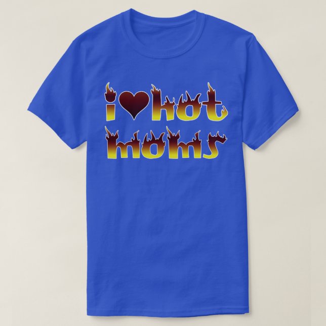 I Liebe Warme Mamas T-Shirt (Design vorne)