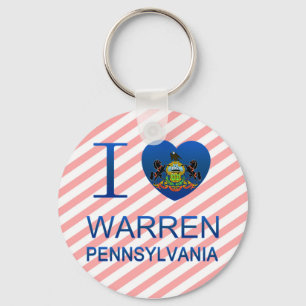 I Liebe Warren, PA Schlüsselanhänger
