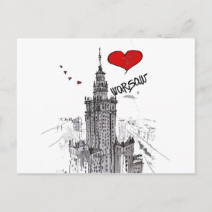 I Liebe Warsaw Postkarte