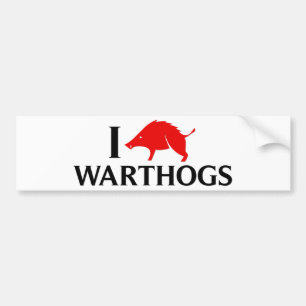 I Liebe Warthogs Autoaufkleber