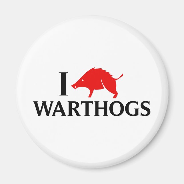 I Liebe Warthogs Magnet (Vorne)