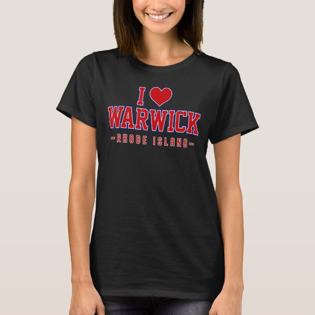 I Liebe Warwick Rhode Island T-Shirt (Vorderseite)