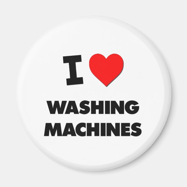 I Liebe Waschmaschinen Magnet (Vorne)