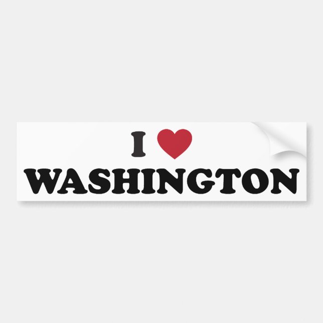 I Liebe Washington Autoaufkleber (Vorne)
