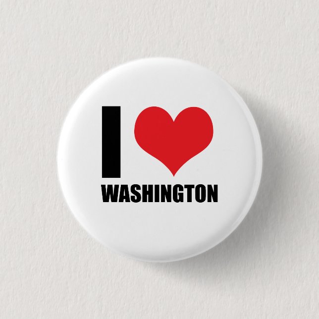 I Liebe Washington Button (Vorderseite)