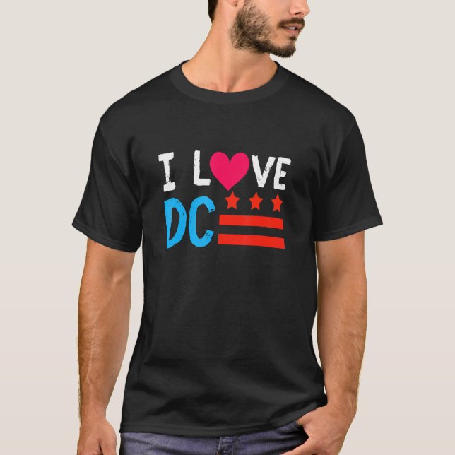I Liebe Washington D C Bezirk Columbia T-Shirt (Vorderseite)