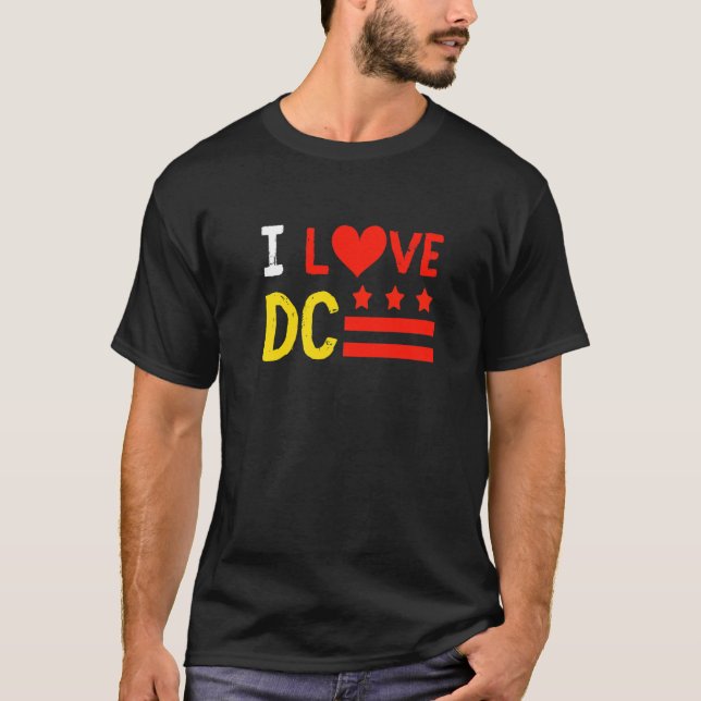 I Liebe Washington D C District of Columbia Nation T-Shirt (Vorderseite)