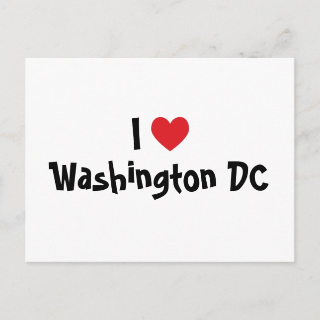I Liebe Washington DC Postkarte (Vorderseite)