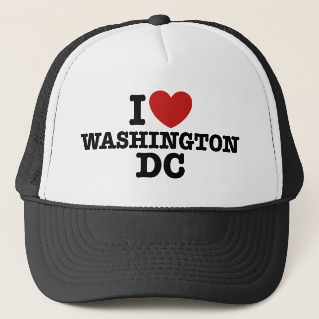 I Liebe Washington DC Truckerkappe (Vorderseite)