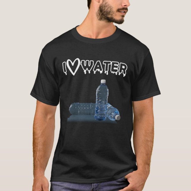 I Liebe Wasser H2O Wasser T-Shirt (Vorderseite)