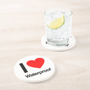 I Liebe wasserdicht Getränkeuntersetzer