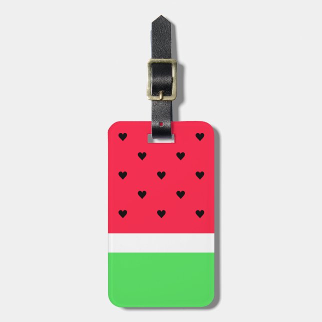 I Liebe-Wassermelone Gepäckanhänger (Vorderseite vertikal)