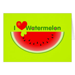 I Liebe-Wassermelone-Karte