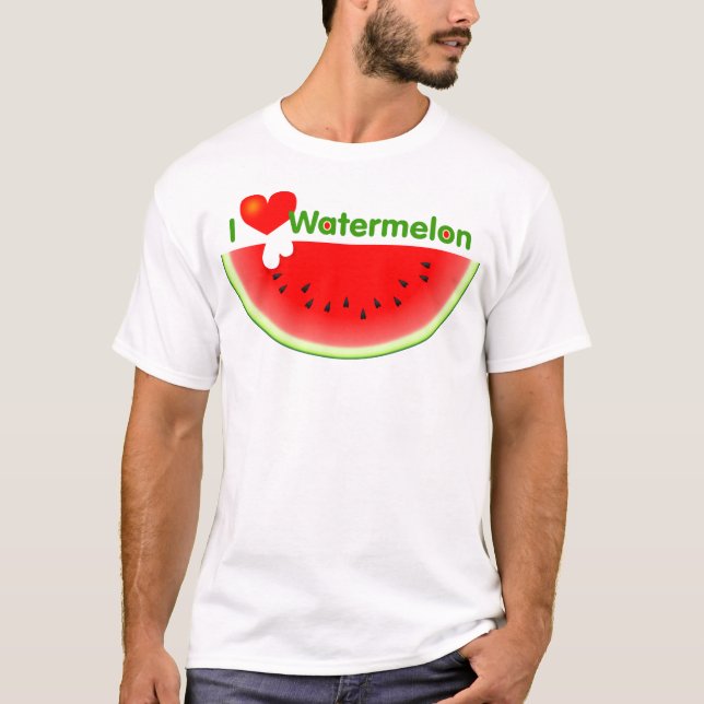 I Liebe-Wassermelone-T - Shirt (Vorderseite)