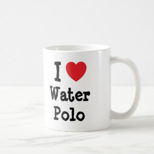 I Liebe Water Polo Herz Brauch personalisiert Tasse
